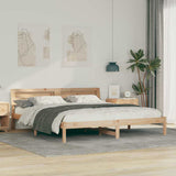 Bed Frame with Headboard Brown 180 x 200 cm Solid Pine Wood 872767