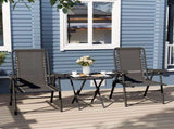 Three-Piece Garden Table and Chair Set - Black T3398P323786