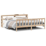 Bed Frame without Mattress 200x200 cm Solid Wood Pine 3305769