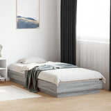 Bed Frame without Mattress with LED Lights Grey Sonoma 90x200 cm 839516