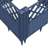 Garden Planter with Pegs Blue Grey 363.5x43.5x43.5 cm PP 368029