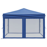 ZNTS Folding Party Tent with Sidewalls Blue 3x3 m 93528