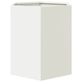 Garden Planter 2 pcs White Hexagon 46x40x45 cm Steel 851111