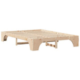 Bed Frame Natural 160 x 200 cm Solid Pine Wood 872938