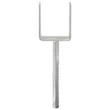 Fence Anchors 6 pcs Silver 10x6x30 cm Galvanised Steel 145318