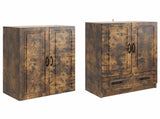 Cabinet Set 2 pcs Smoked Oak Engineered Wood 3416939