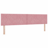 Headboard Height Adjustable with Headboard Pink 200 cm Velvet 42007292