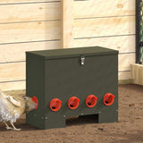 Chicken Feeder Olive Green 60.5 x 29 x 51 cm Cold-Rolled Steel 874649
