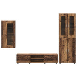 TV Cabinet Set with Shelf FLORIN 3 pcs Old Wood Engineered Wood 3397972