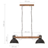 ZNTS Industrial Hanging Lamp 25 W Black 109 cm E27 320527