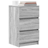 Bedside Cabinet with 3 Drawers Grey Sonoma 39x35x65 cm 861347