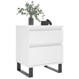 Bedside Cabinet White 40x35x50 cm Engineered Wood 830684