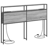 Storage Headboard with Shelf Grey sonoma 150 cm Engineered wood 859758