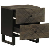 Bedside Cabinets 2 pcs Black 40x33x46 cm Solid Wood Mango 4017683