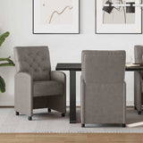 Dining Chairs with Wheels 2 pcs Grey 58 x 67 x 97 cm 42017859