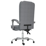 Massage Reclining Office Chair Light Grey Fabric 349802
