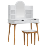 Dressing Table Set FAUSKE 5 pcs White 100 x 50 x 143 cm 3438598