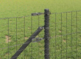 Fence Post 12 pcs Grey 120 cm Powder-coated steel 42012760