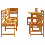 Garden Bistro Set 6 pcs Brown Solid acacia wood 3328697