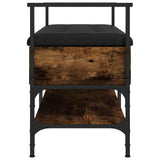 Shoe Bench Smoked Oak 85.5x42x57.5 cm Engineered Wood 835231