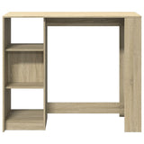 Bar Table with Shelf Sonoma Oak 124x46x103.5 cm Engineered Wood 854393