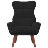 Relaxing Chair Black 69 x 74 x 93 cm Velvet 42001840