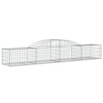 Arched Gabion Baskets 3 pcs 300x50x40/60 cm Galvanised Iron 3146648