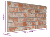 Wall Panels 10 pcs 100 x 50 cm Orange EPS Foam 42046092