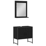 Bathroom Furniture Set with Storage 2 pcs Black 60 x 33 x 60 cm 3334329