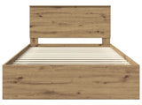 Bed Frame Artisian Oak 100 x 200 cm Solid Pine Wood 3411054