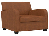 Armchair Antique Brown Faux Leather 42043438