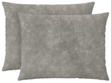 Cushion with Pillow HEERLEN 2 pcs Light Grey Microfiber Fleece 928575