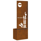 Garden Privacy Screen Rusty 50 x 32 x 150 cm Weathering steel 876475
