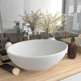 146921 Luxury Basin Oval-shaped Matt White 40x33 cm Ceramic