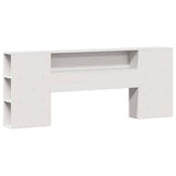 Bookcase Bed without Mattress White 180x200cm Super King Solid Wood Pine 3322366