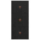 Storage Bed Frame Black Oak 80 x 200 cm Engineered Wood 3335334