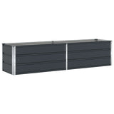 Planter Anthracite 195 x 50 x 45 cm Galvanised Steel 42018204