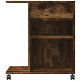 Printer Stand with Wheels Smoked Oak 60x40x68.5 cm 840643