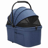 Folding Pet Stroller Adjustable Blue 81 x 47 x 99 cm Polyester 42012434