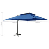 Cantilever Garden Parasol Azure blue 312379