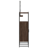 ZNTS 3 Piece Bathroom Cabinet Set Brown Oak Engineered Wood 3214353