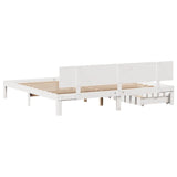 Bed Frame with Drawers without Mattress White 180x200 cm Super King 3301991