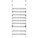 Telescopic Shoe Rack with Rods Aluminium 321111