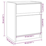 Bedside Cabinet 40x31x50 cm Solid Pinewood 808123