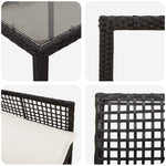 Garden Dining Set 3 pcs Black Poly rattan 3334855