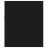 Sink Cabinet with Built-in Basin Black Engineered Wood 3070812