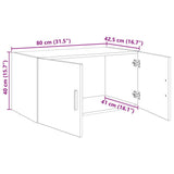 Wall Cabinet Black oak 80 x 42.5 x 40 cm Engineered wood 879655