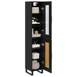 Highboard Black Oak 34.5 x 34 x 180 cm Engineered Wood 3416208