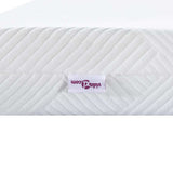 Mattress Topper White 120 x 200 x 7 cm Jaquard Fabric 4106280