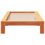 Bed Frame without Mattress Wax Brown 100x200 cm Solid Wood Pine 855324